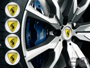 Volvo Calcomanía de Rueda Estilo Insignias Silicona Racing